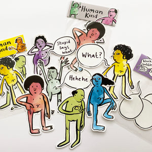This picture just shows what the speech bubble stickers look like, alongside the other sticker packs that are currently available... we have written on these and left some blank so you can see how they look. We used a Sharpie pen to write on ours because it looks great!